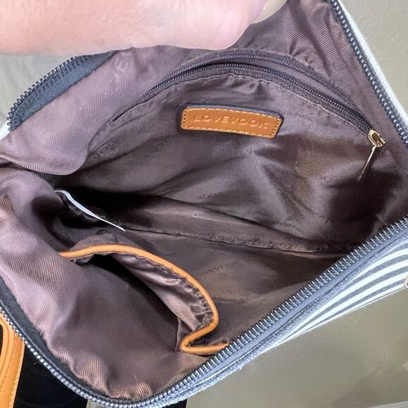 NWOT Lovevook Horizontal Stripe and Leopard Crossbody - Picture 7 of 14